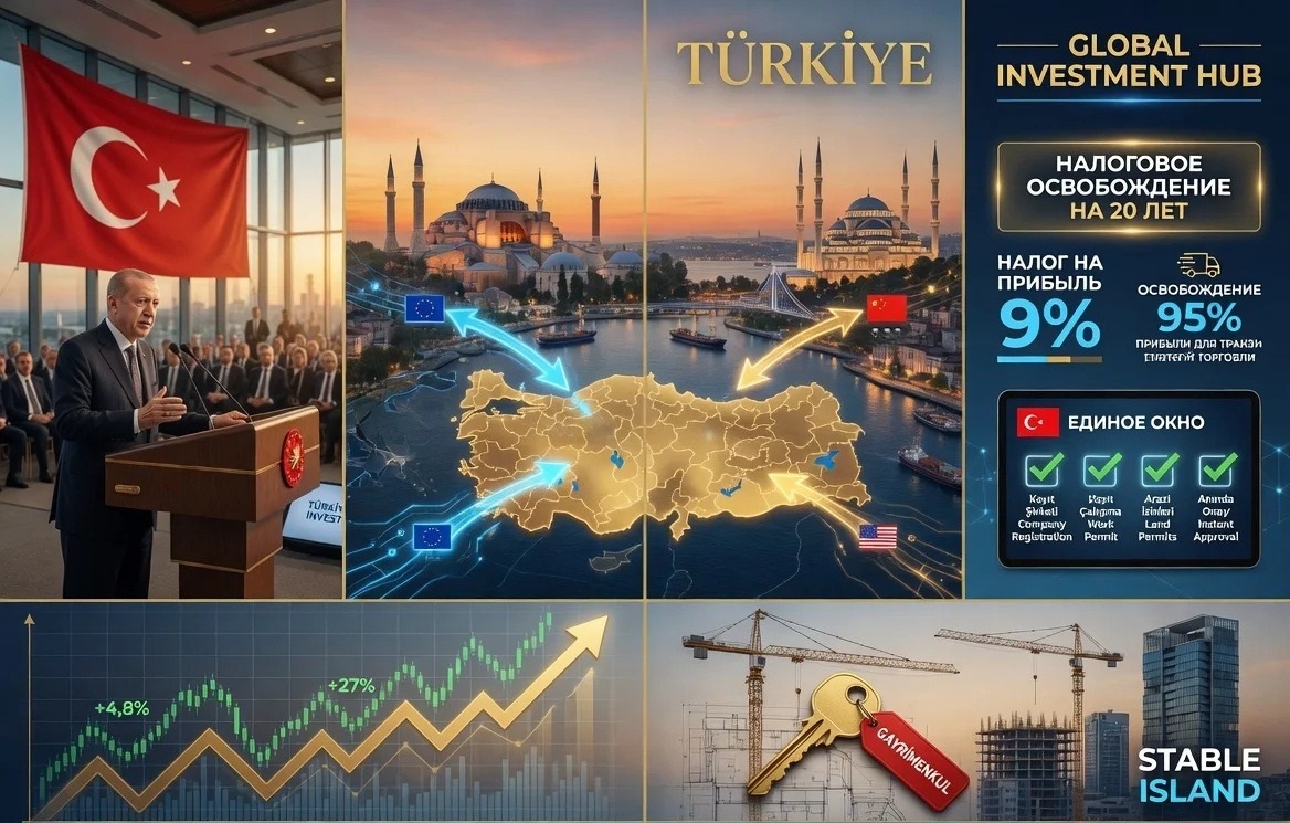 Турция — надёжное направление для инвестиций: выгодные условия и налоговые льготы